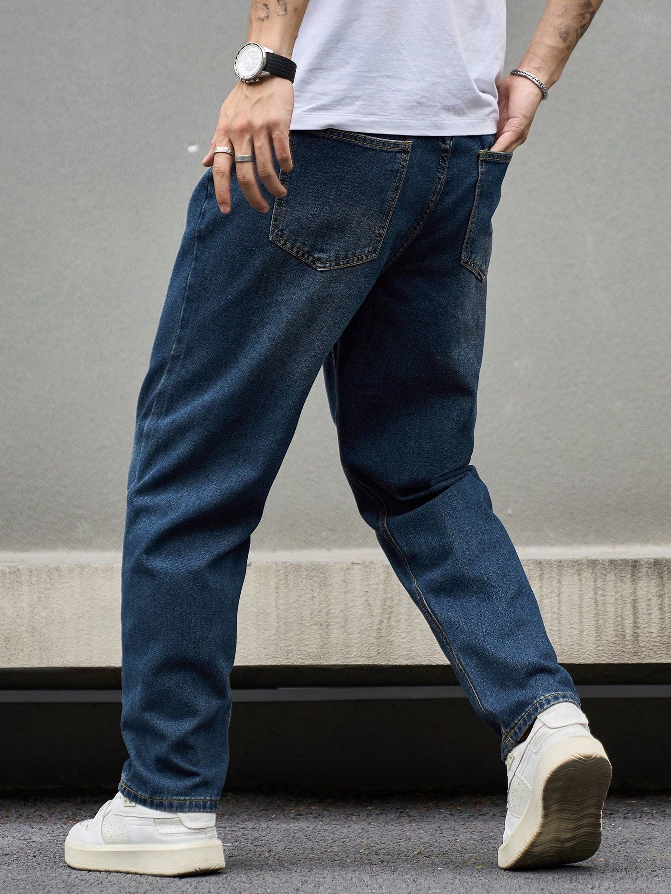 Toomesjeans Loose Fit Men Blue Baggy Jeans