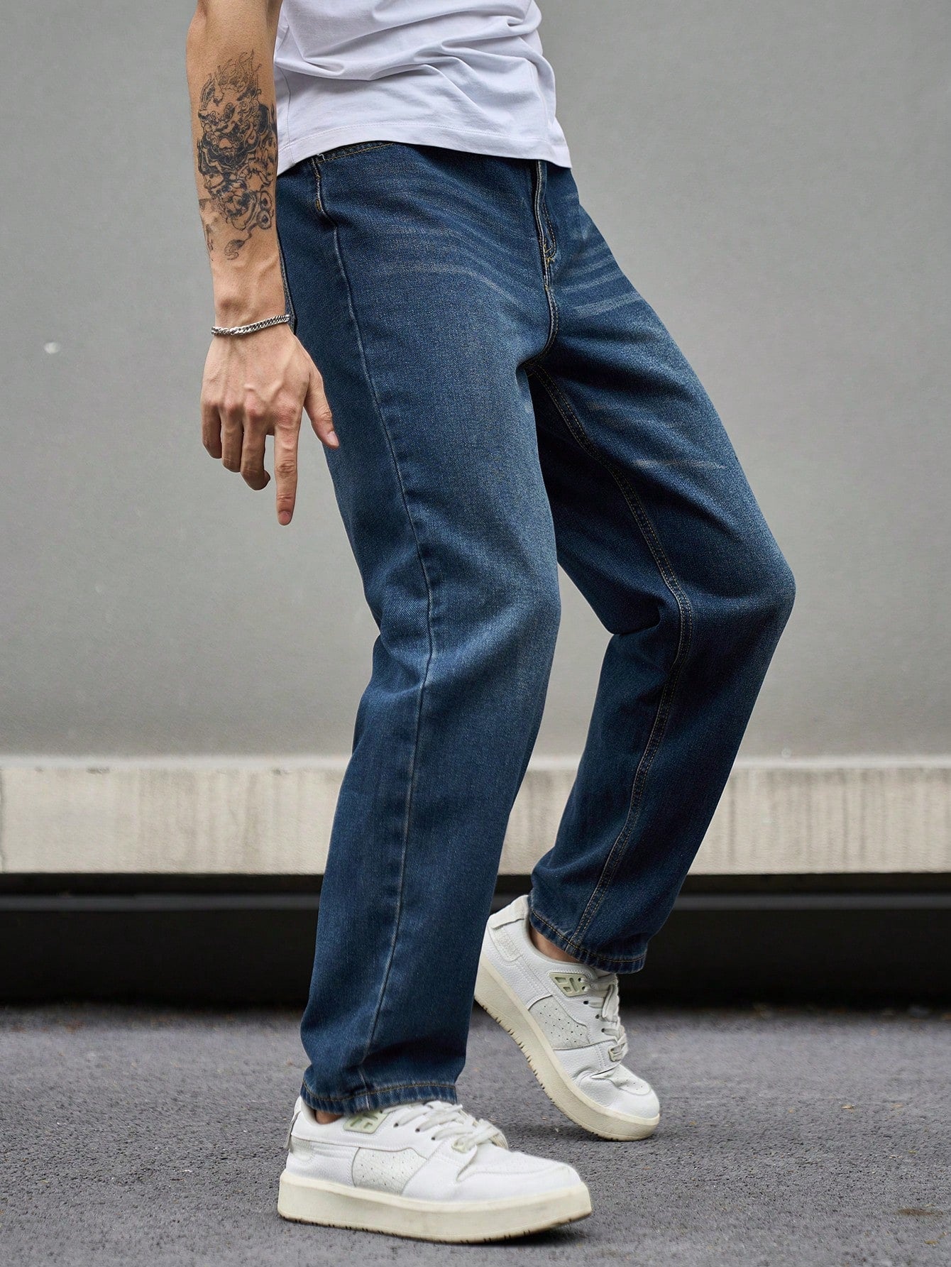 Toomesjeans Loose Fit Men Blue Baggy Jeans