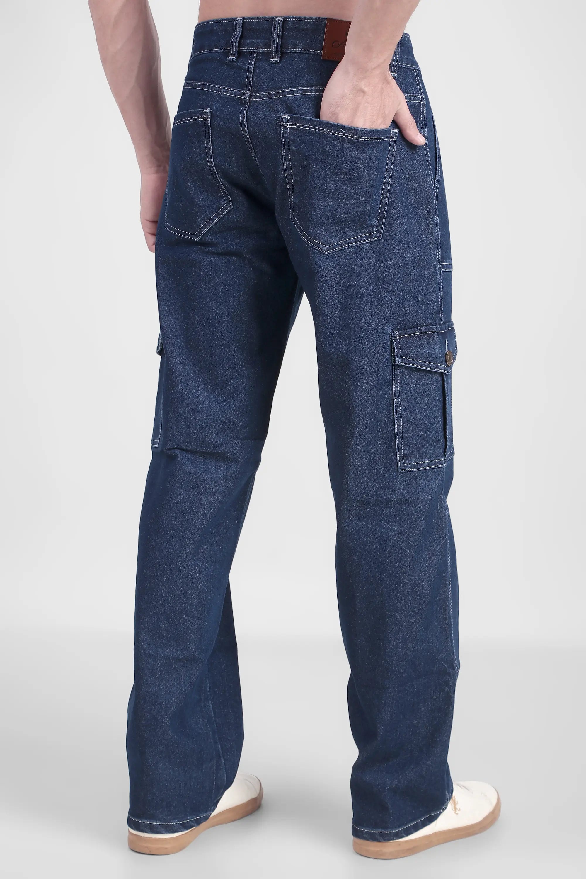 TOOMESJEANS  Men Baggy Dark Blue Cargo