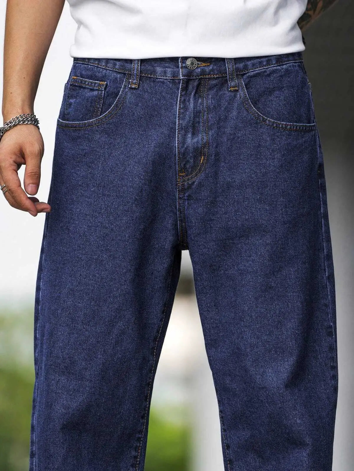 TOOMESJEANS Loose Fit Men  Dark Blue Jeans