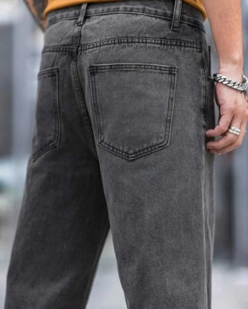 TOOMESJEANS  Loose Fit Men  Dark Grey Jeans