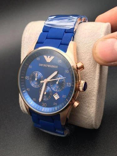 Emporio Armani Blue Chronograph Analog Blue Dial Men's Watch for Man AR5806
