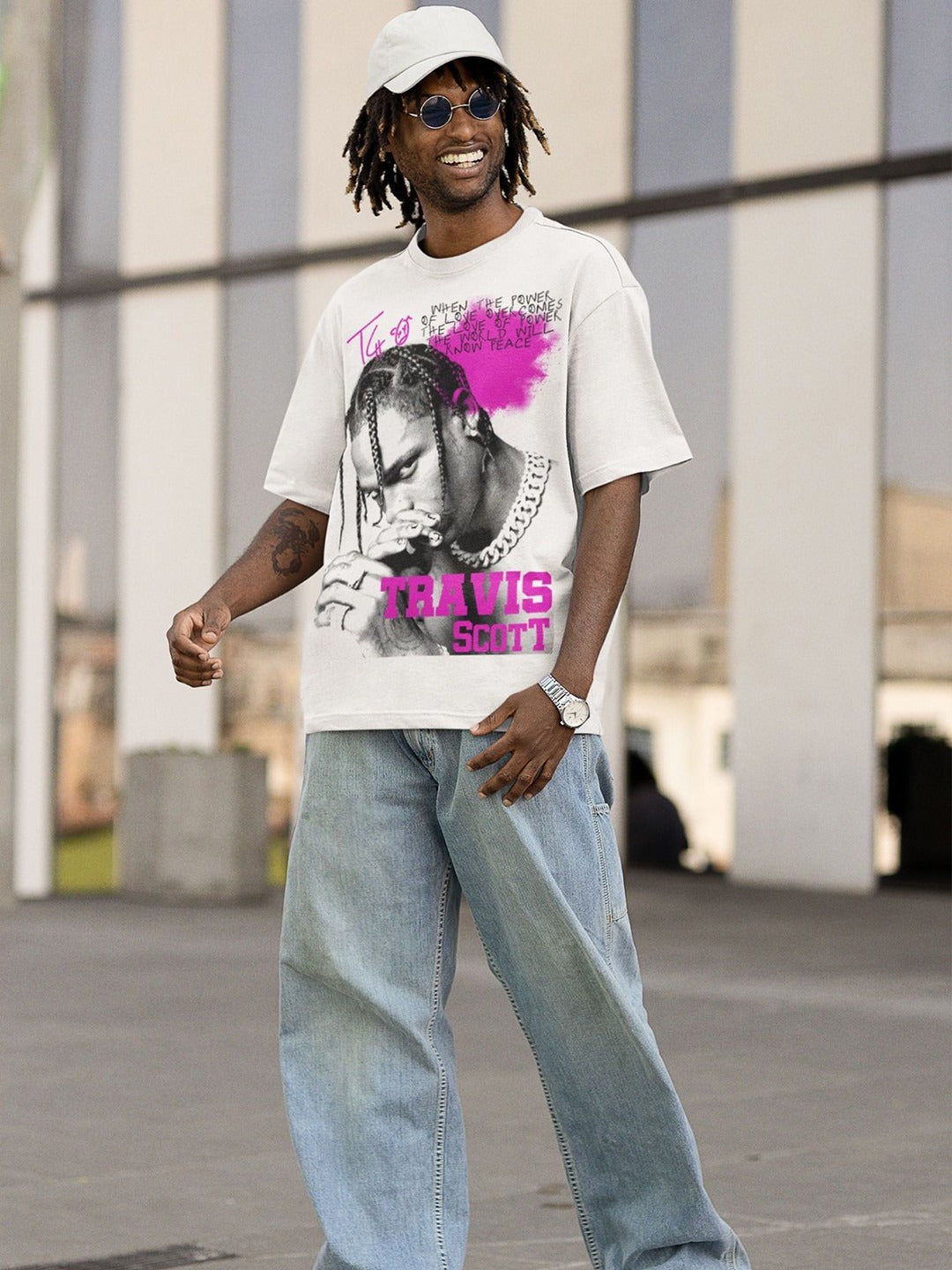 Travis Scott “Power of Love” Oversized Graphic T-Shirt