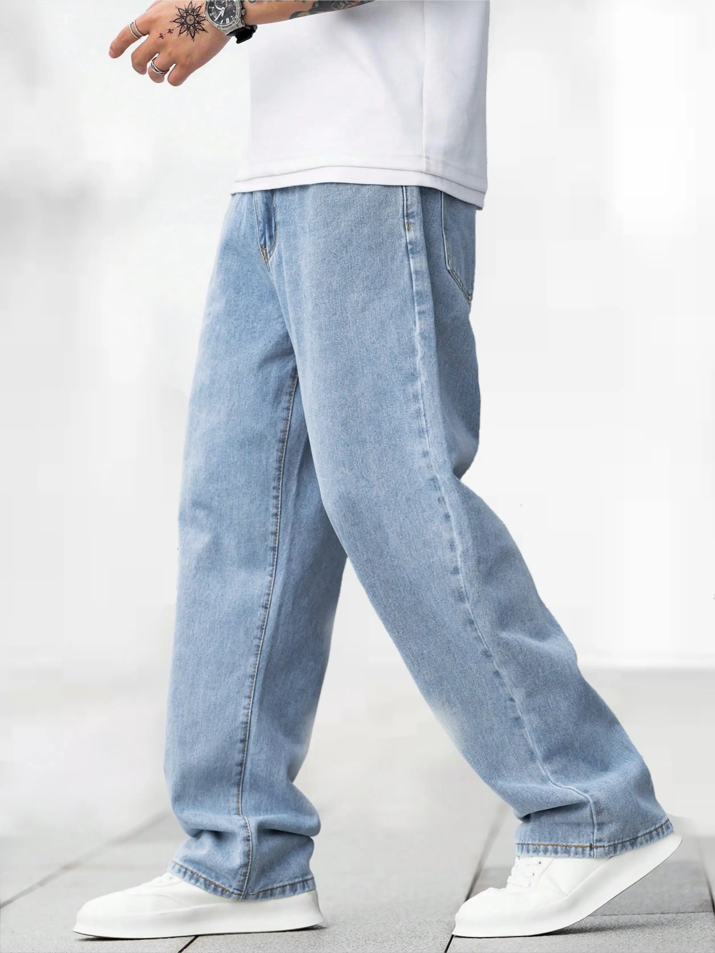 TOOMESJEANS  Loose Fit Men Light Blue Jeans